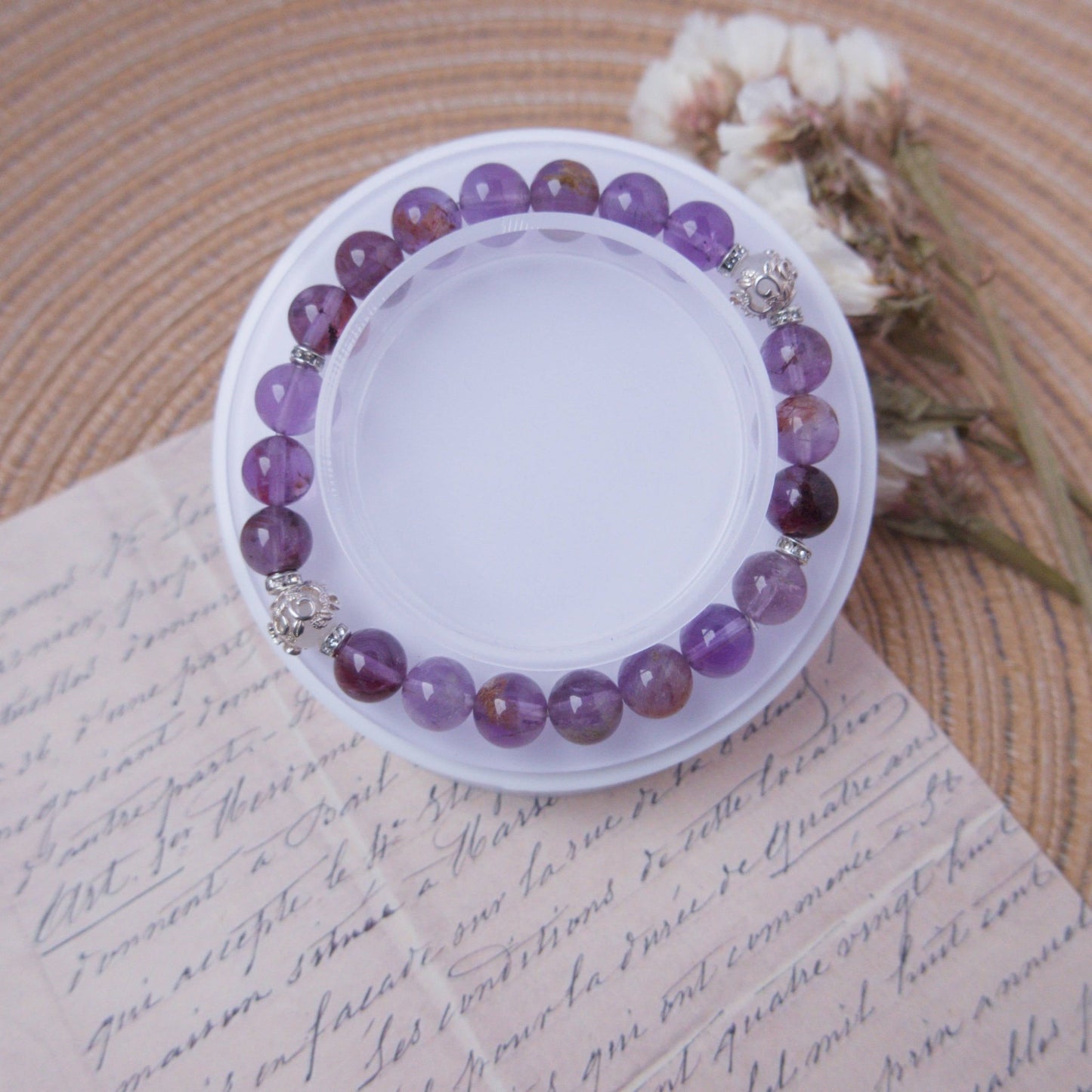 Phantom Amethyst Bracelet - Crystal Bracelet of Growth, Intuition & Transformation - To Eons