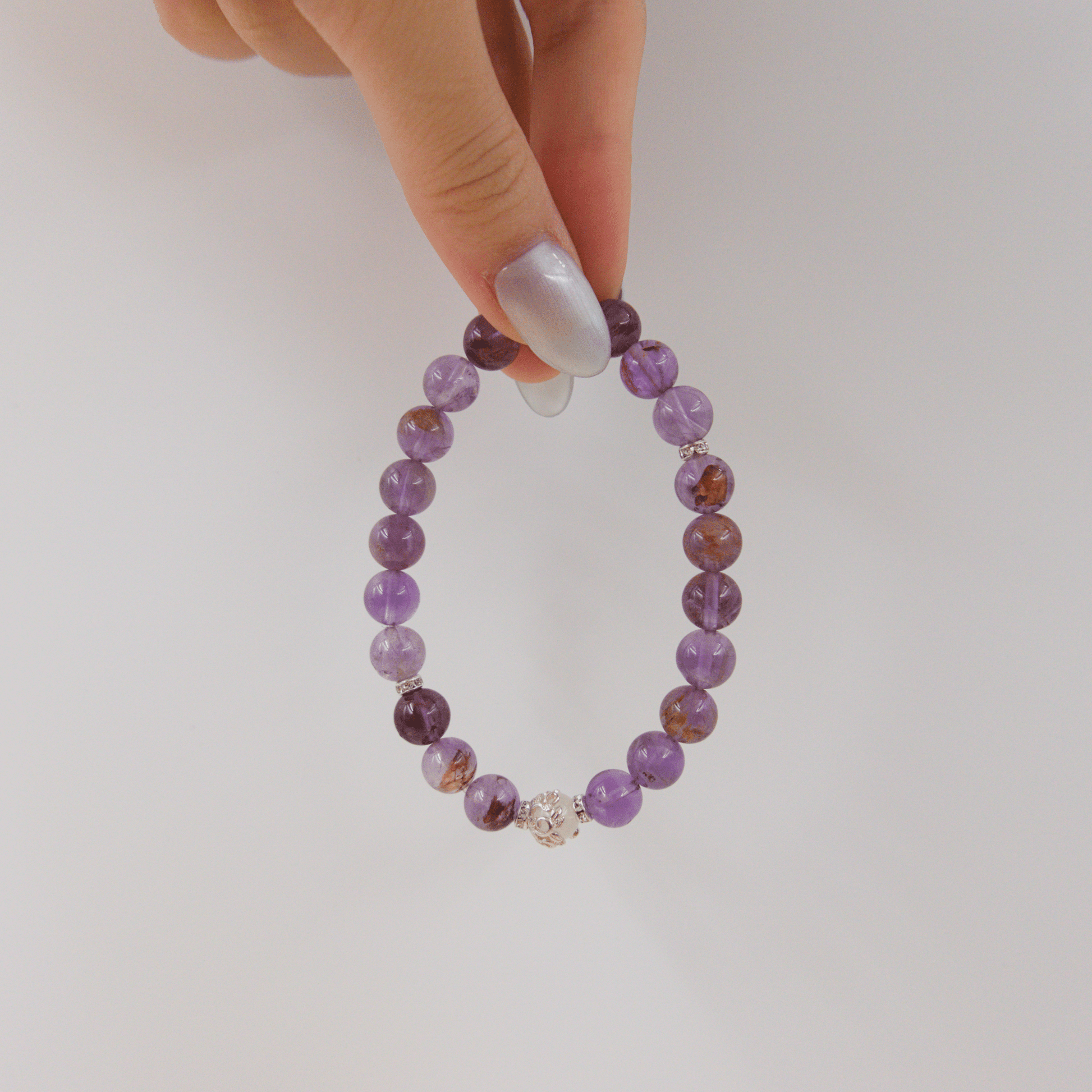 Phantom Amethyst Bracelet - Crystal Bracelet of Growth, Intuition & Transformation - To Eons