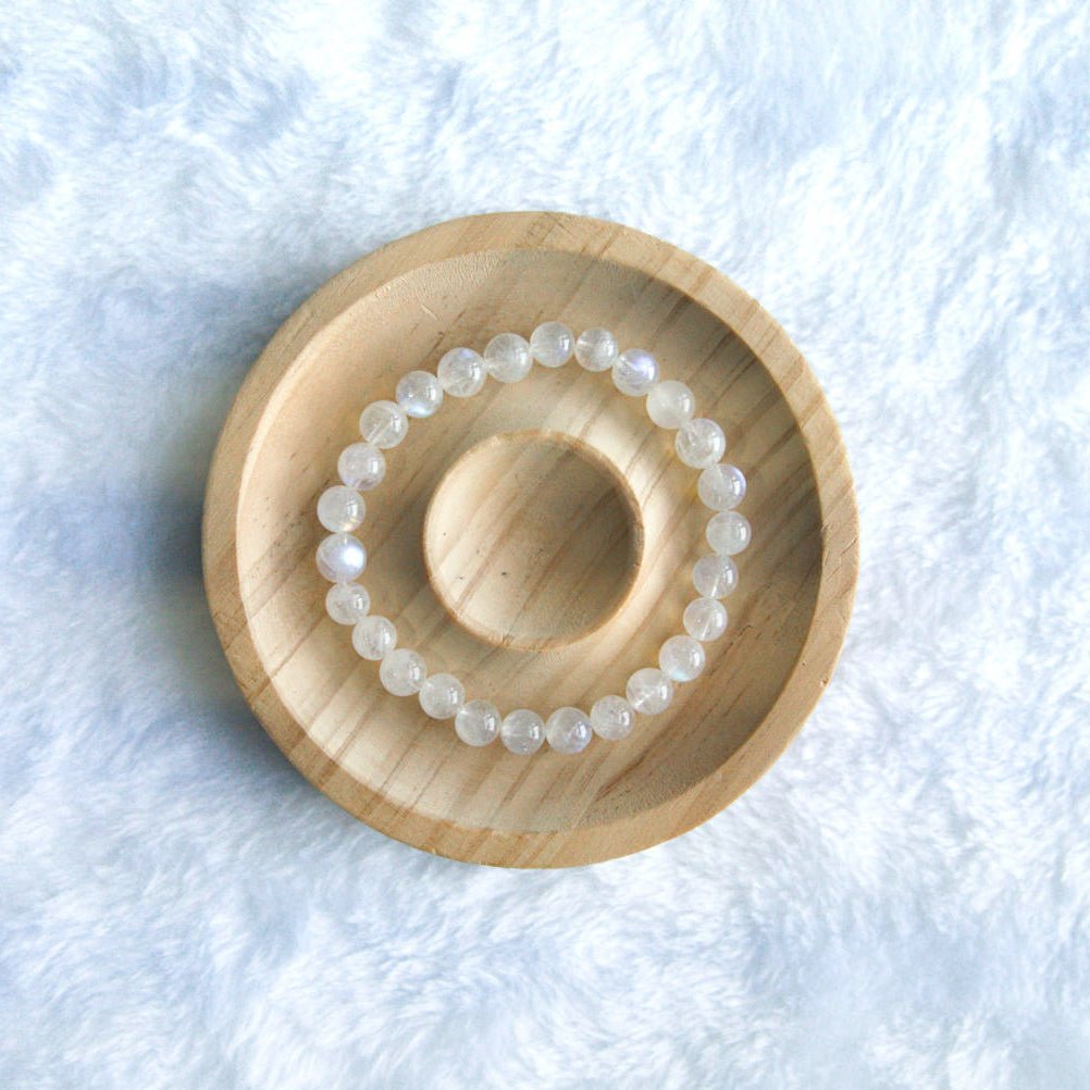 Rainbow Moonstone Bracelet - Crystal Bracelet for New Beginnings, Emotional Stability, and Inner Clarity - To Eons