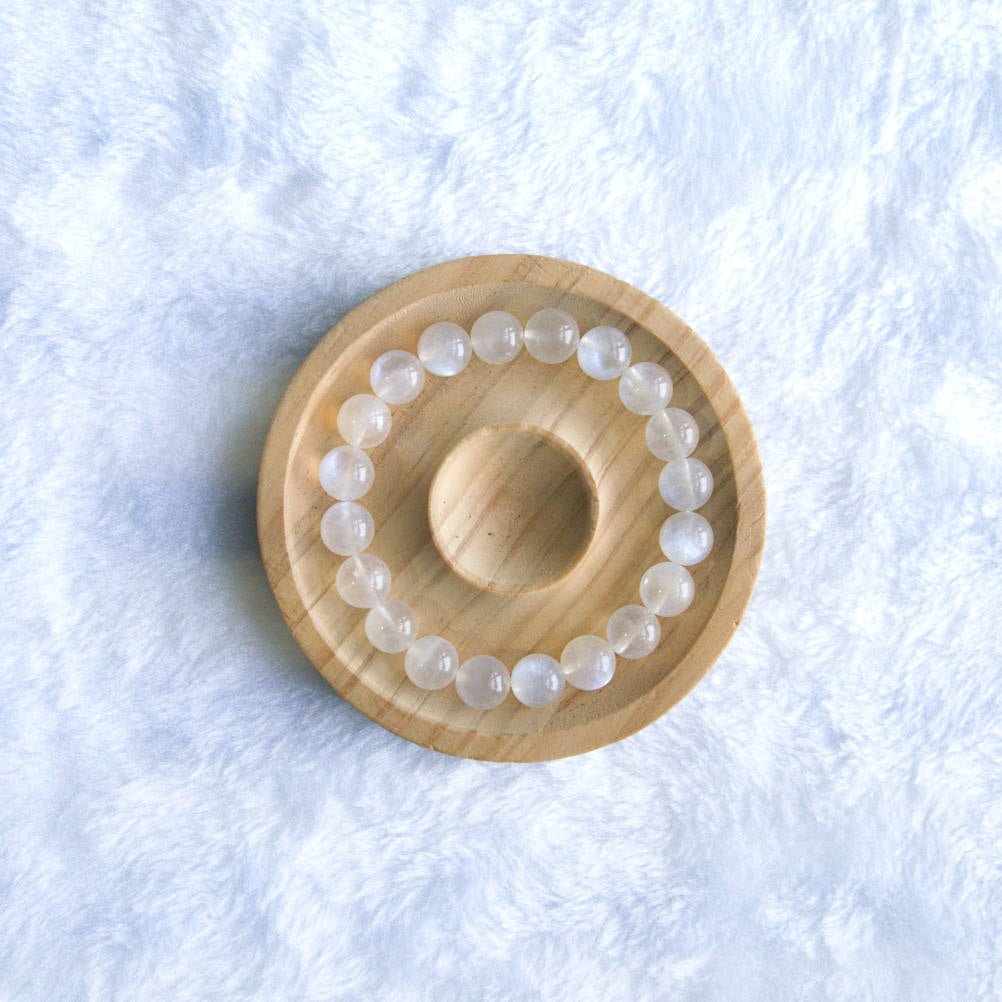 Rainbow Moonstone Bracelet - Crystal Bracelet for New Beginnings, Emotional Stability, and Inner Clarity - To Eons