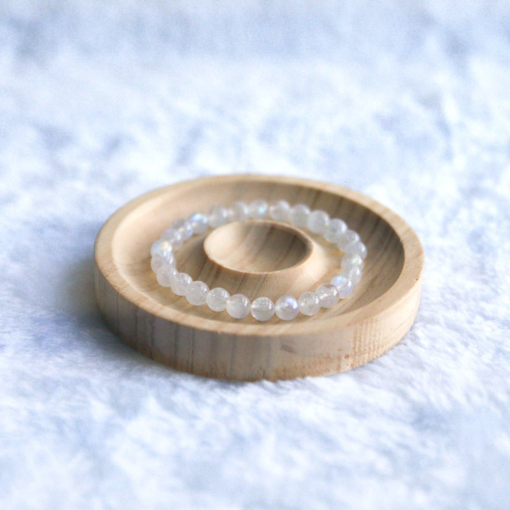Rainbow Moonstone Bracelet - Crystal Bracelet for New Beginnings, Emotional Stability, and Inner Clarity - To Eons