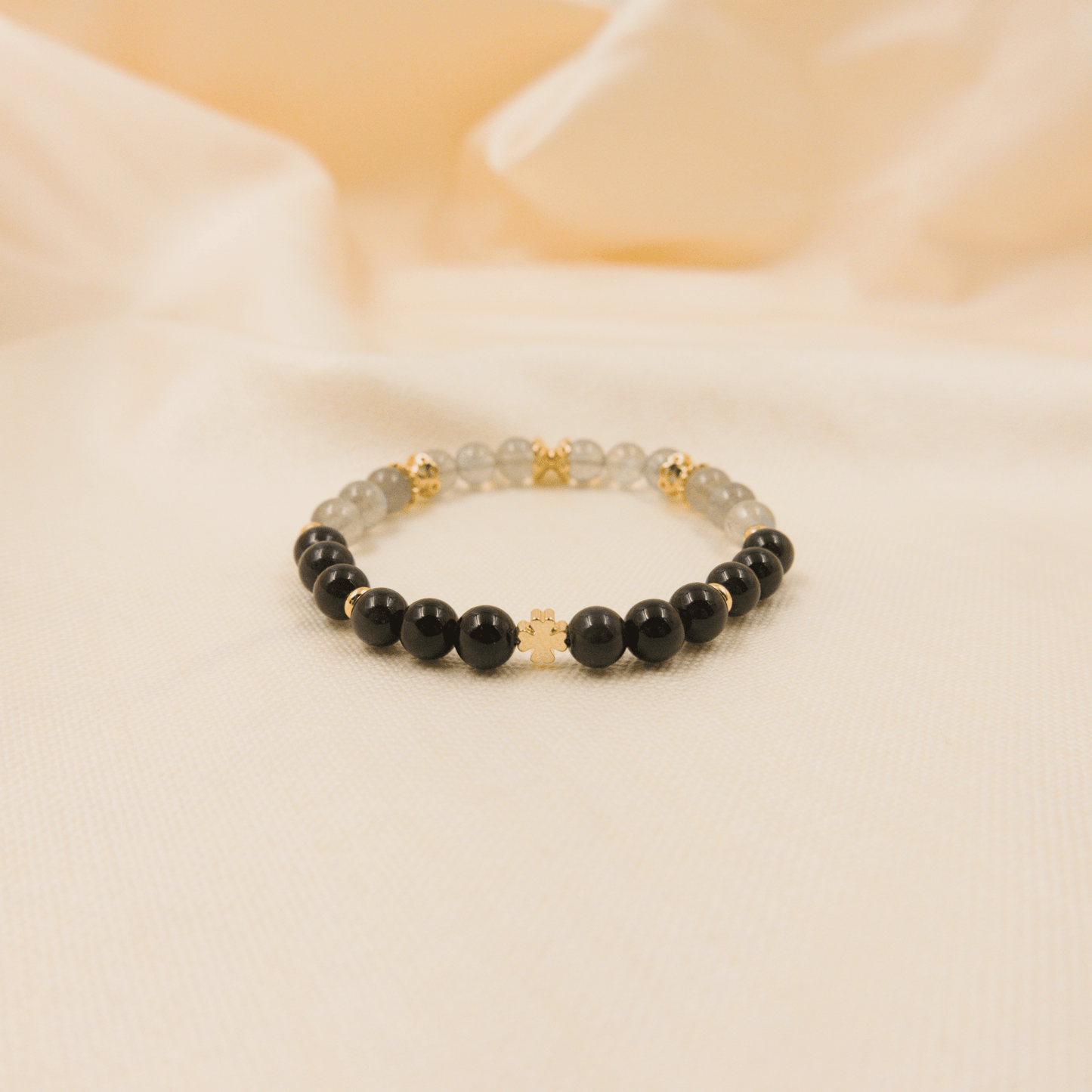 Rainbow Obsidian and Labradorite Bracelet - Crystal Bracelet of Protection and Transformation - To Eons