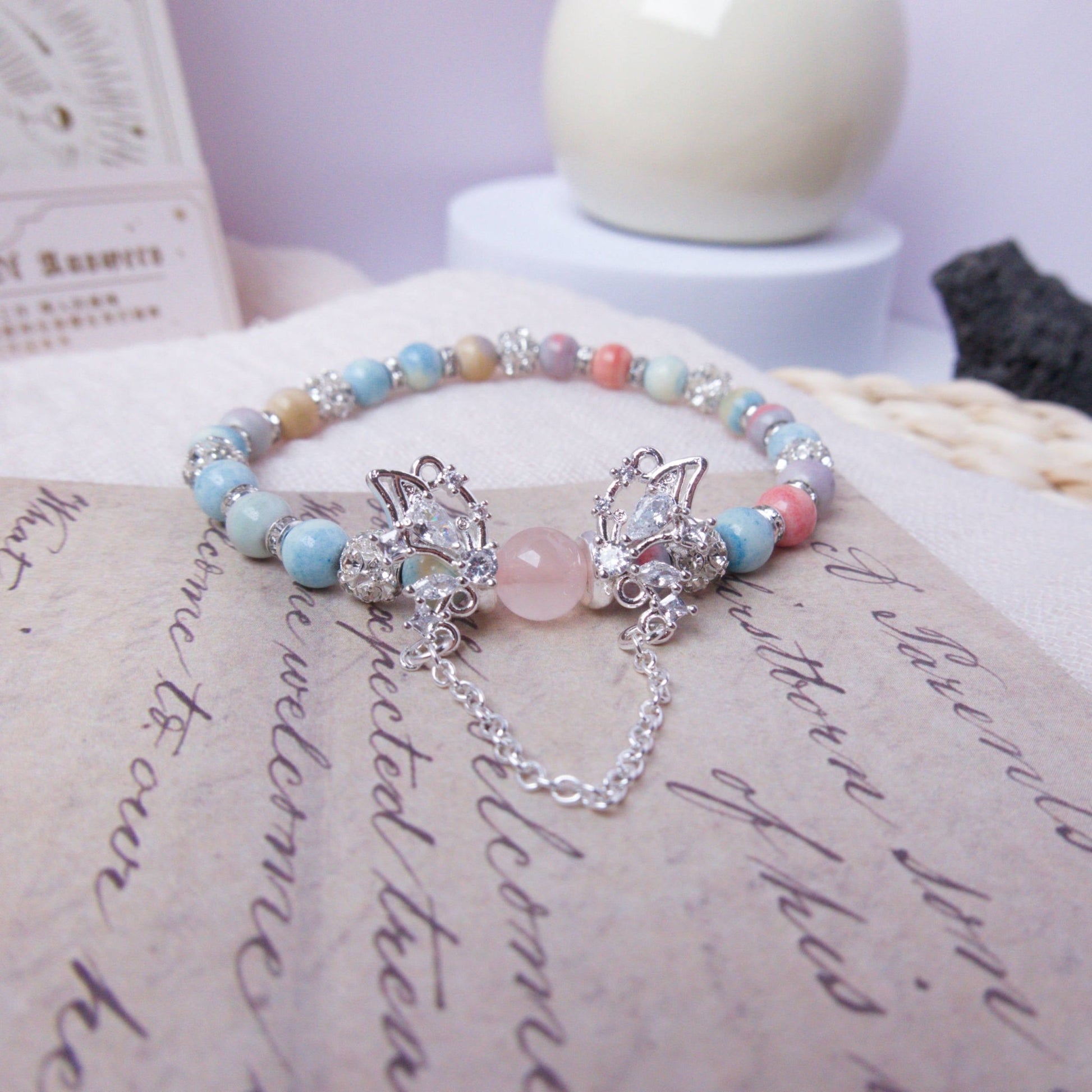 Rainbow Stone Bracelet - Crystal Bracelet for Joy, Wealth, and Self - Confidence - To Eons