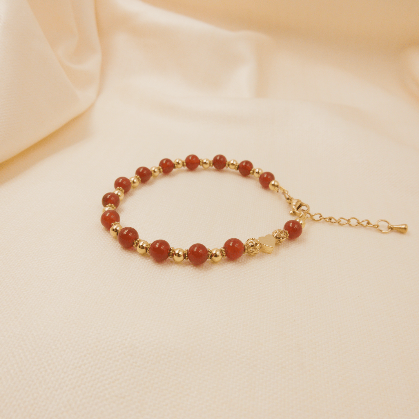 Red Agate Bracelet - Crystal Bracelet for Emotional Balance, Courage, and Determination - To Eons