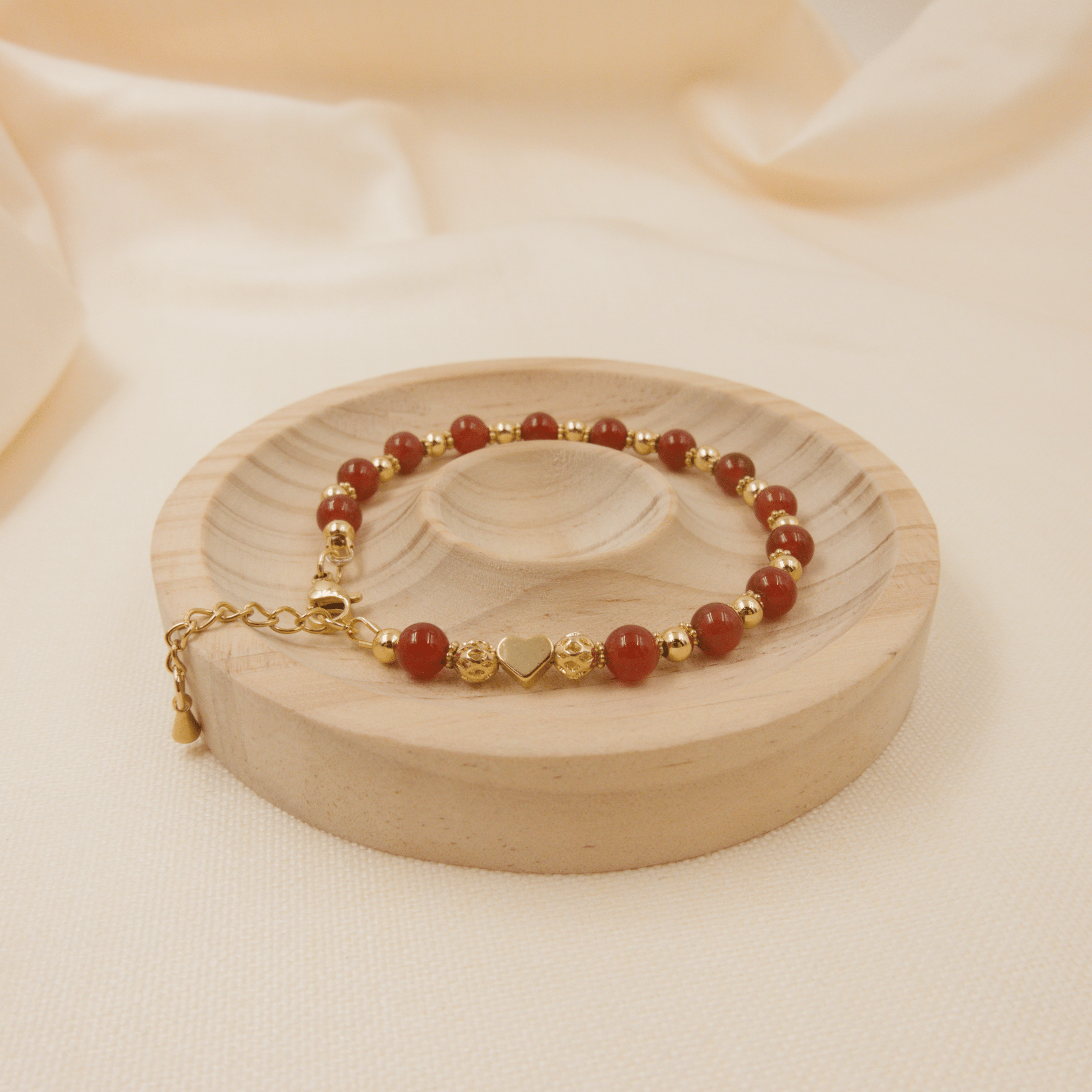 Red Agate Bracelet - Crystal Bracelet for Emotional Balance, Courage, and Determination - To Eons