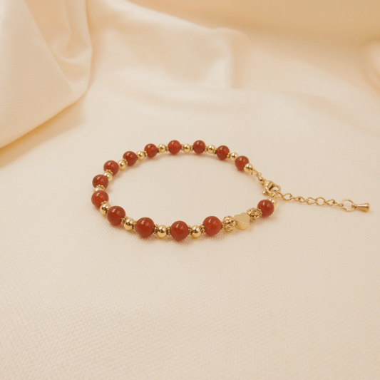 Red Agate Bracelet - Crystal Bracelet for Emotional Balance, Courage, and Determination - To Eons