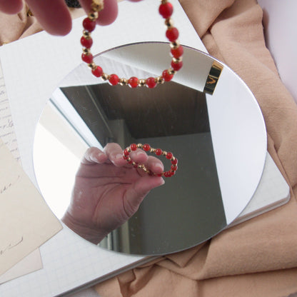 Red Agate Bracelet - Crystal Bracelet for Emotional Balance, Courage, and Determination - To Eons