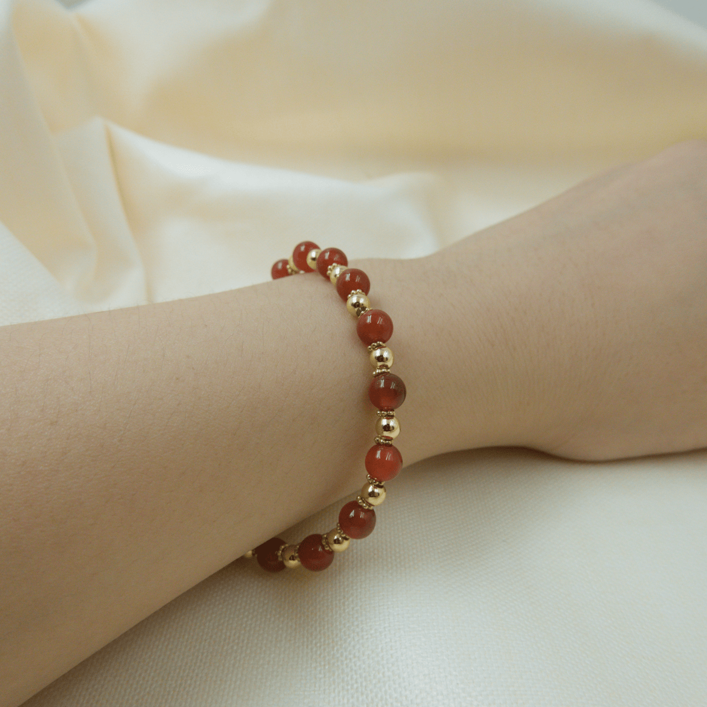 Red Agate Bracelet - Crystal Bracelet for Emotional Balance, Courage, and Determination - To Eons