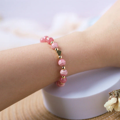 Rhodochrosite Bracelet – Crystal bracelet of Love, Compassion and Emotional Healing - To Eons