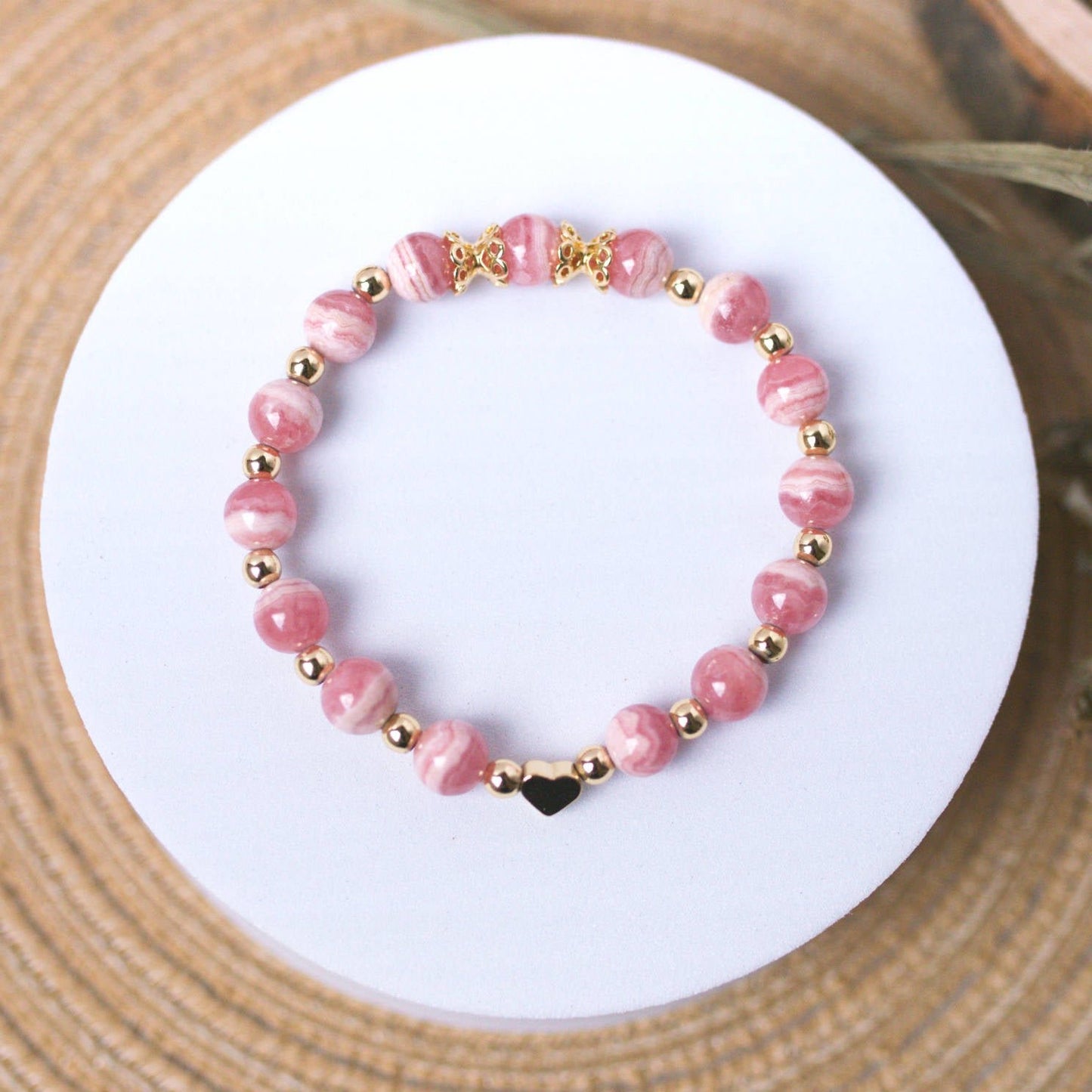 Rhodochrosite Bracelet – Crystal bracelet of Love, Compassion and Emotional Healing - To Eons