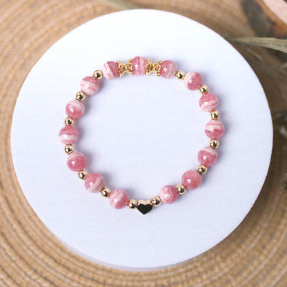 Rhodochrosite Bracelet – Crystal bracelet of Love, Compassion and Emotional Healing - To Eons