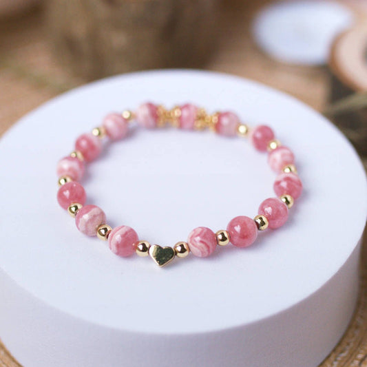 Rhodochrosite Bracelet – Crystal bracelet of Love, Compassion and Emotional Healing - To Eons