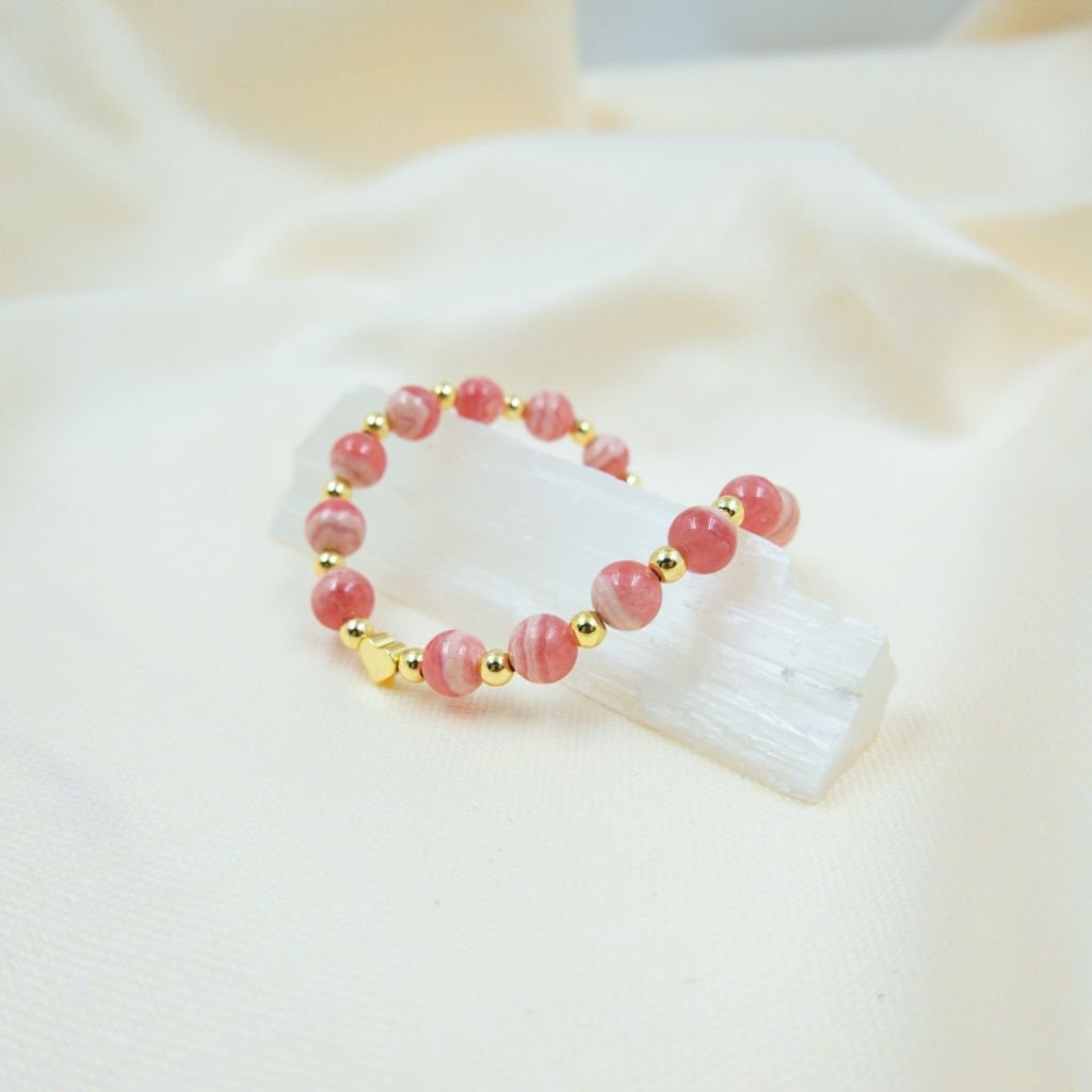 Rhodochrosite Bracelet – Crystal bracelet of Love, Compassion and Emotional Healing - To Eons