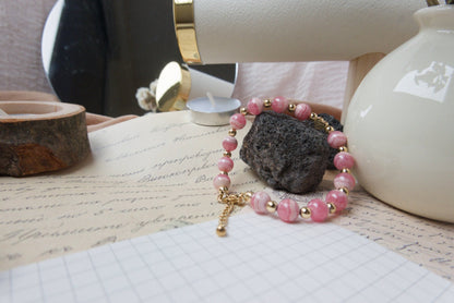Rhodochrosite Bracelet – Crystal bracelet of Love, Compassion and Emotional Healing - To Eons