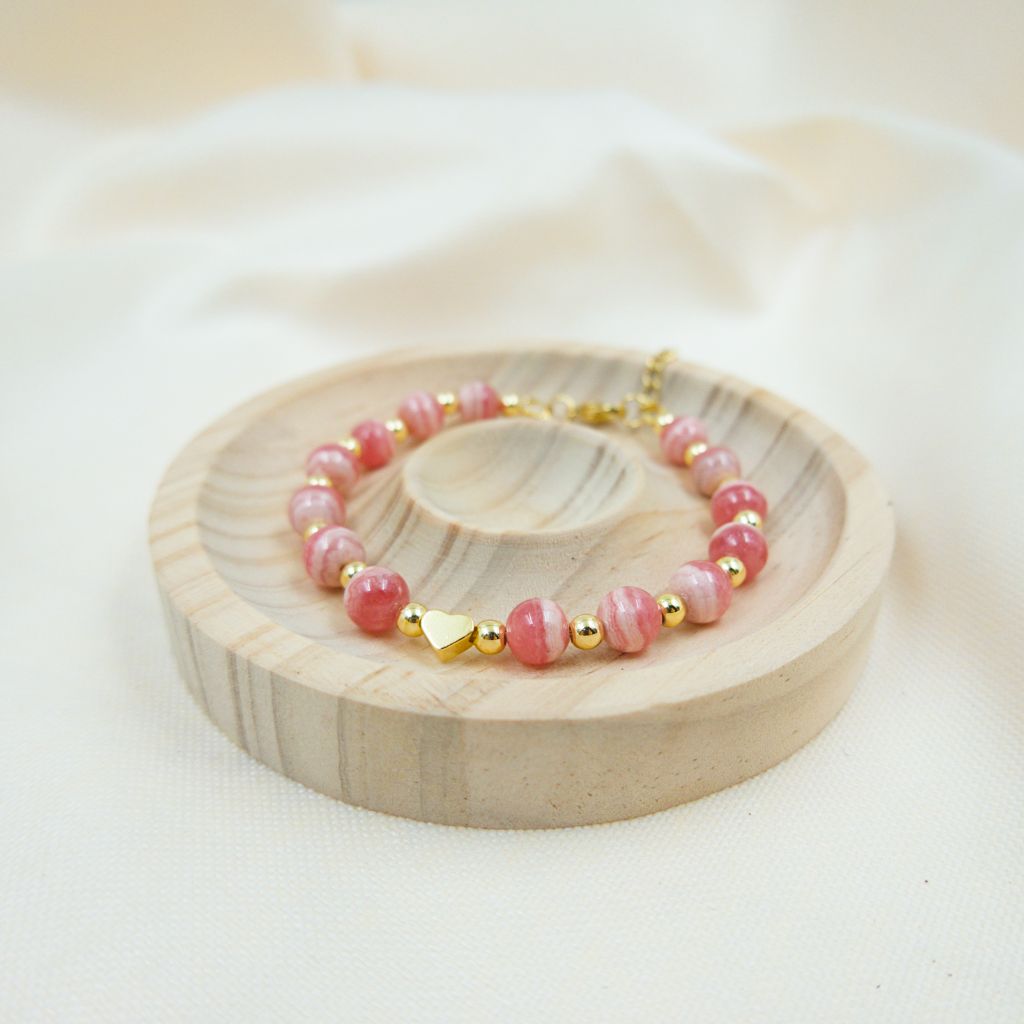 Rhodochrosite Bracelet – Crystal bracelet of Love, Compassion and Emotional Healing - To Eons