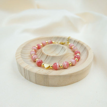Rhodochrosite Bracelet – Crystal bracelet of Love, Compassion and Emotional Healing - To Eons