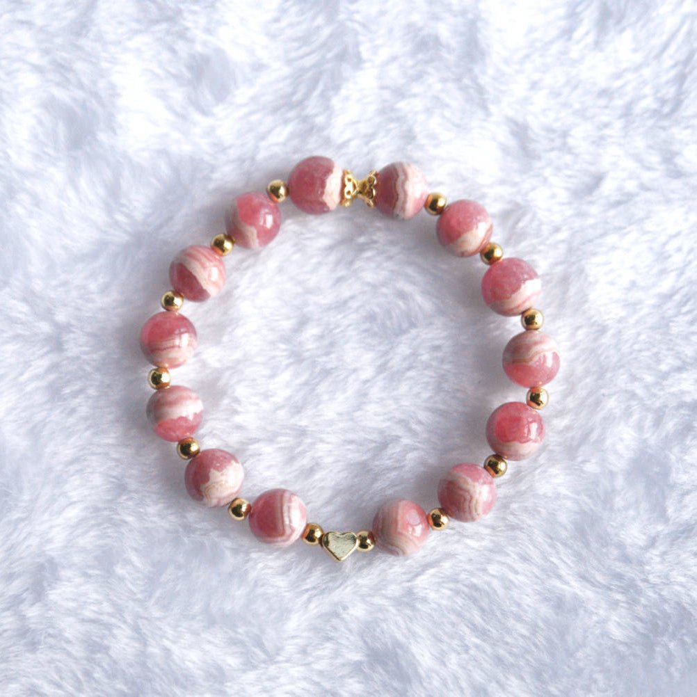 Rhodochrosite Bracelet – Crystal bracelet of Love, Compassion and Emotional Healing - To Eons
