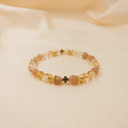 Sunstone and Citrine Bracelet - Crystal Bracelet of Joy, Wealth, and Abundance - To Eons
