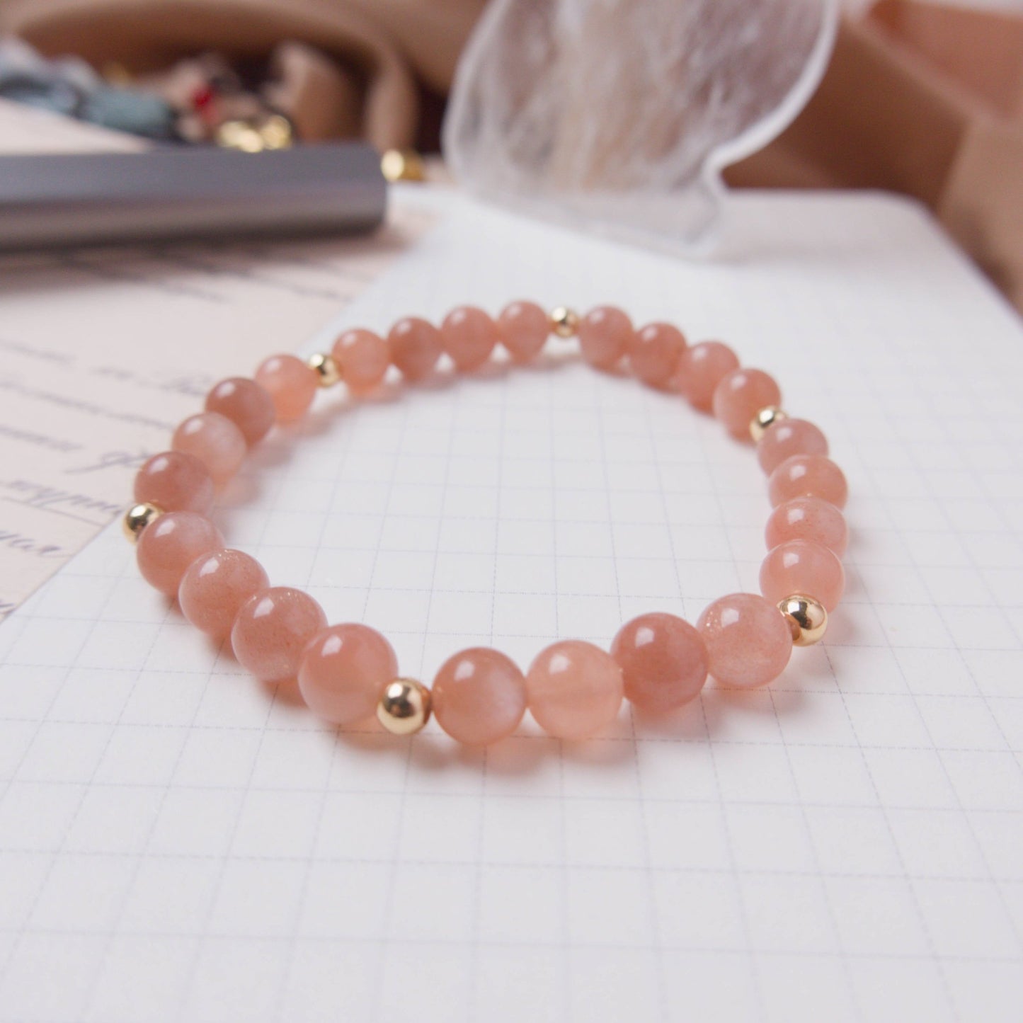 Sunstone Bracelet - Crystal Bracelet for Joy and Confidence - To Eons