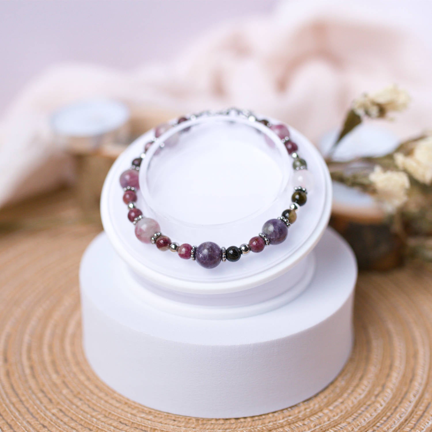Unicorn Tourmaline Bracelet - Crystal Bracelet for Inner Strength, Clarity and Spiritual Growth - To Eons
