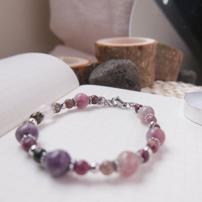 Unicorn Tourmaline Bracelet - Crystal Bracelet for Inner Strength, Clarity and Spiritual Growth - To Eons
