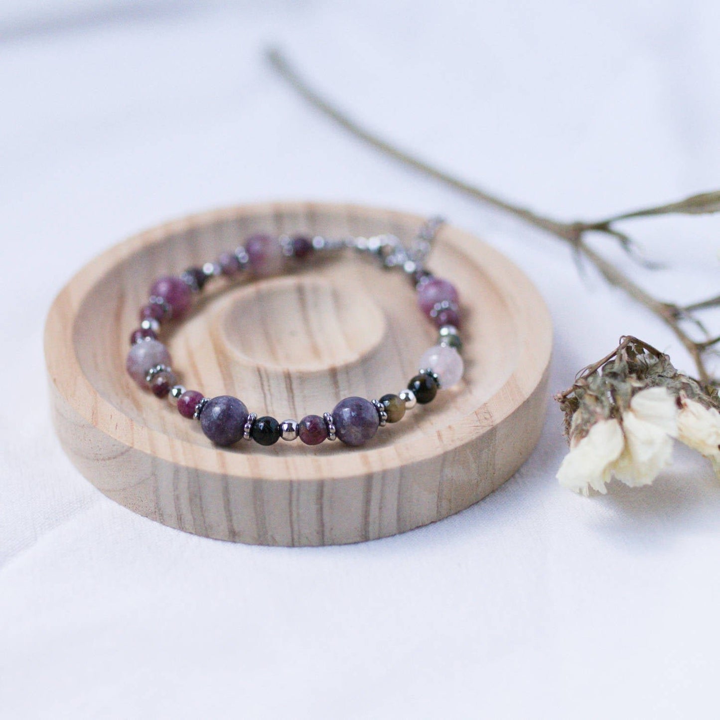 Unicorn Tourmaline Bracelet - Crystal Bracelet for Inner Strength, Clarity and Spiritual Growth - To Eons