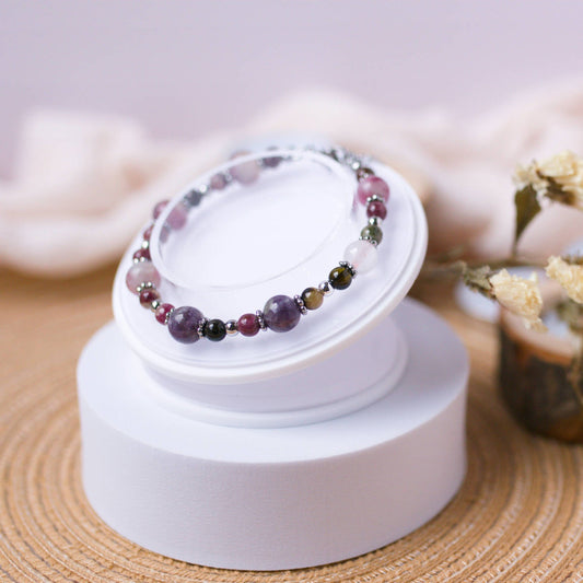 Unicorn Tourmaline Bracelet - Crystal Bracelet for Inner Strength, Clarity and Spiritual Growth - To Eons